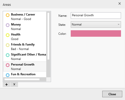 Task Organizer: Life areas