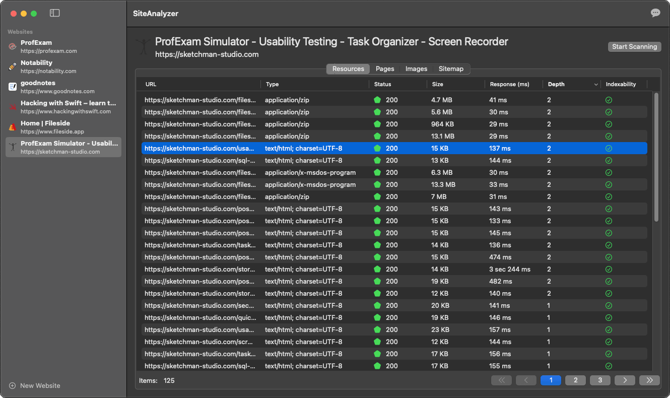 SiteZanalyzer - v.1.0