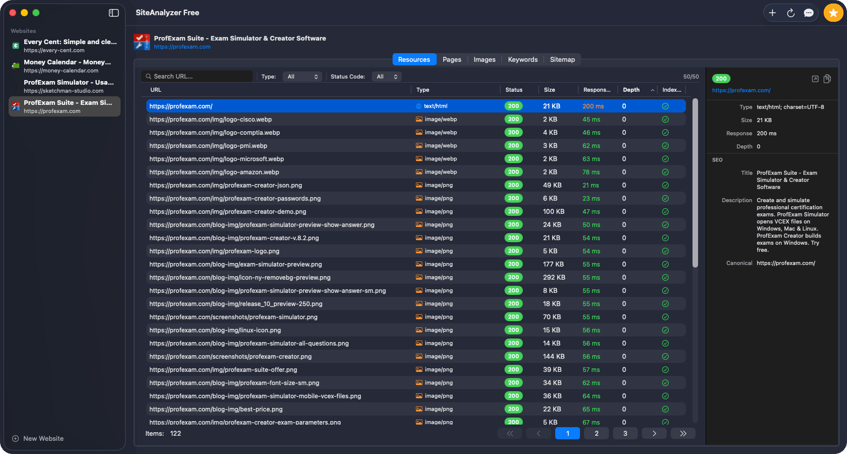 SiteZanalyzer - v.2.0
