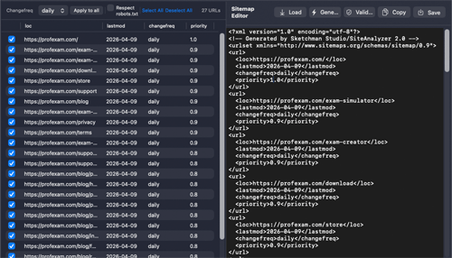 SiteAnalyzer for macOS - Sitemap generation