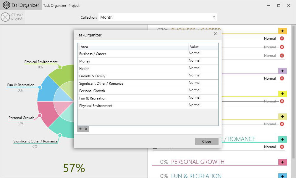 Task Organizer - Areas